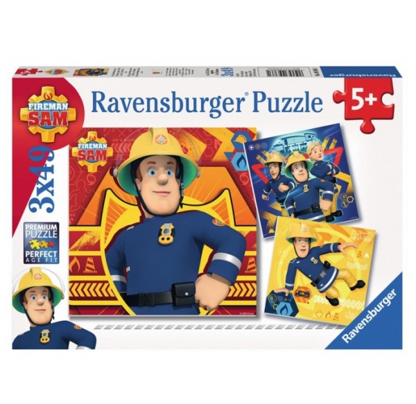 Sam a tűzoltó puzzle 3 x 49 darabos - Ravensburger