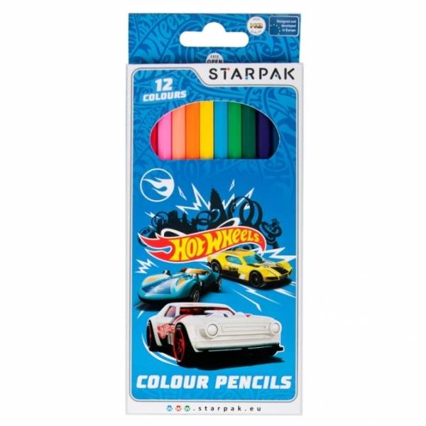 Hot Wheels színes ceruza 12 db-os készlet - Starpak