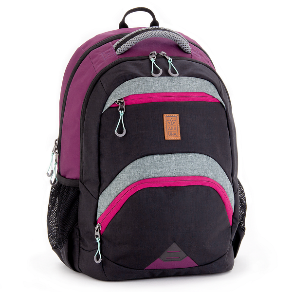 Ars Una ergonomikus iskolatáska hátizsák - Lila design 