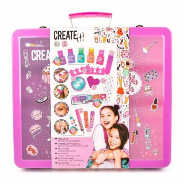 Create It! Make-Up szett fém bőröndben – Canenco