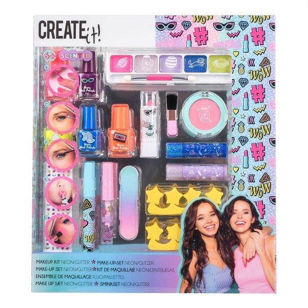 Create It! Make-Up szett neon és csillámos színekkel – Canenco