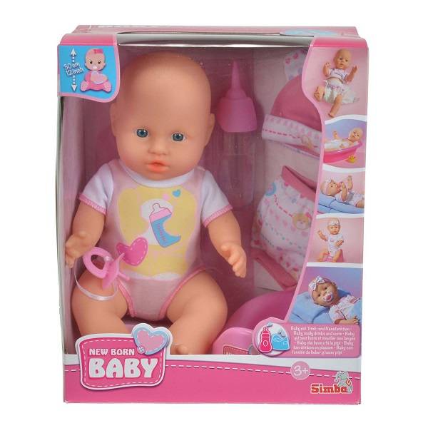 New born baby pisilős baba  kiegészítőkkel - Simba Toys  