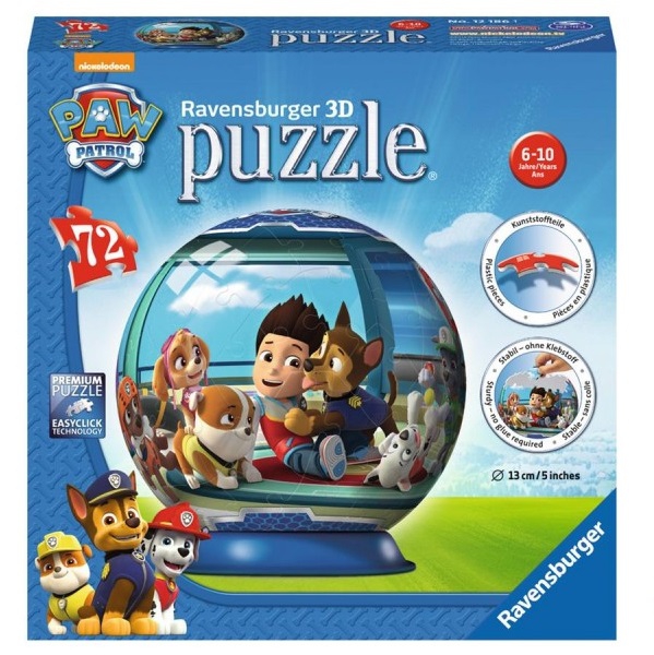 Mancs őrjárat 72 darabos gömb puzzle 