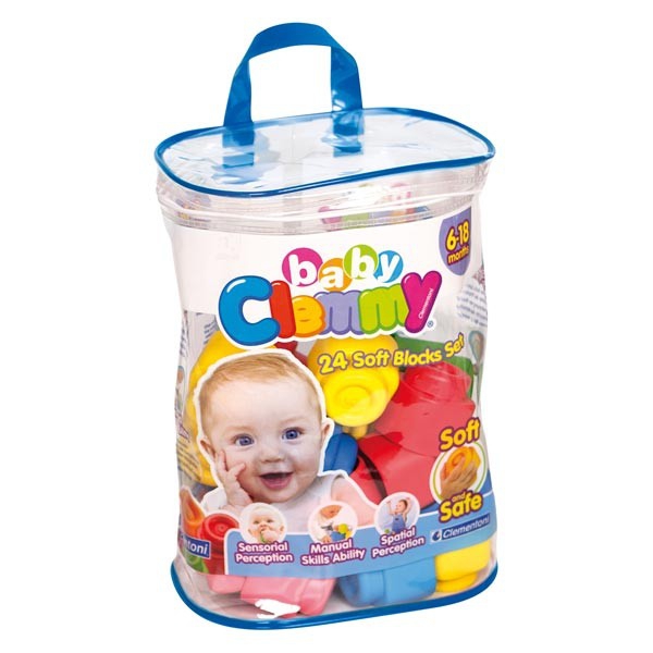 Clemmy Baby puha építőkocka készlet 24 darabos