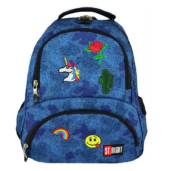  St. Right iskolatáska hátizsák hőtárolós zsebbel Jeans