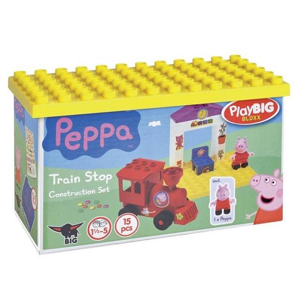 Peppa malac mini vasútállomás játékszett – Play Big Bloxx