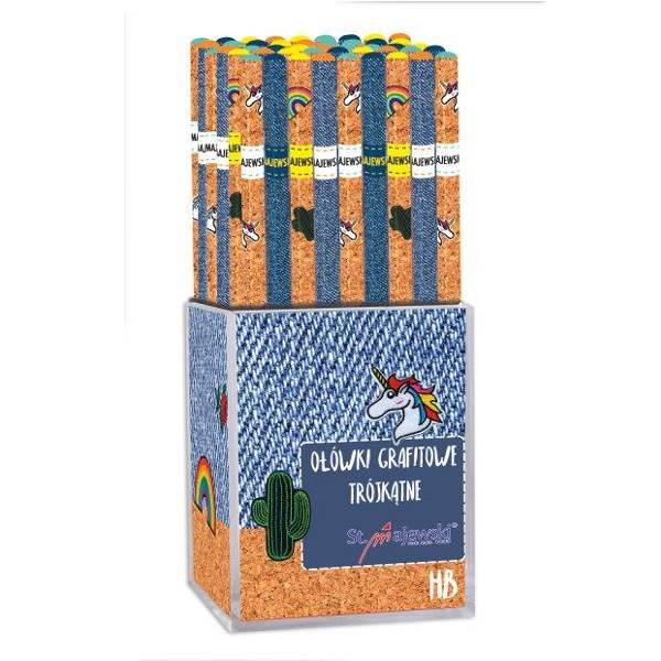 Háromszög HB grafit ceruza - unikornis