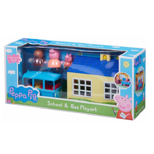 Peppa malac iskola és iskolabusz játékszett – Play Big Bloxx