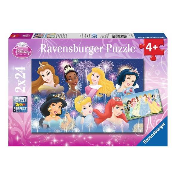 Disney hercegnők puzzle 2x24 db-os