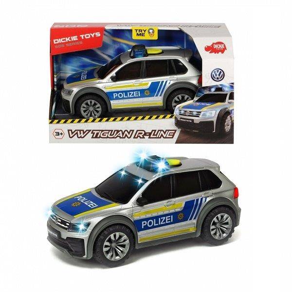 Dickie SOS VW-Tiguan R-Liner rendőrautó fénnyel és hanggal