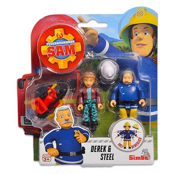 Sam a tűzoltó figura szett 2 db-os - Derek és Steel 