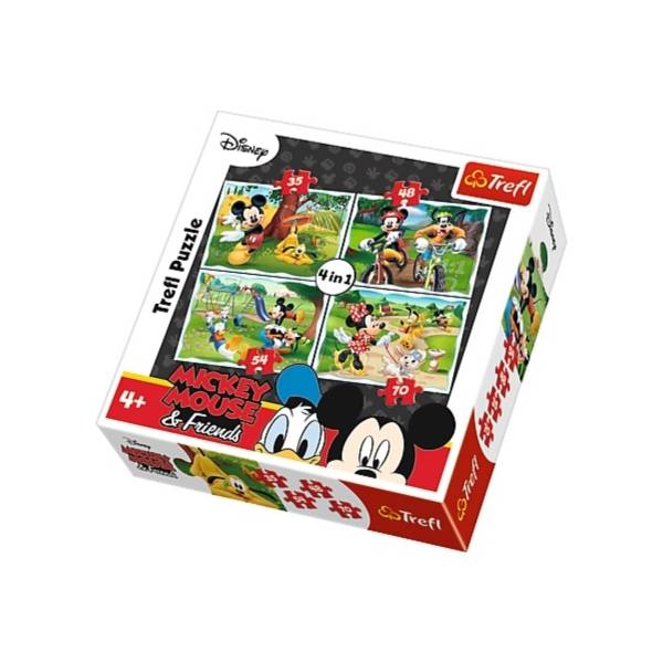 Mickey egér puzzle 4 az 1-ben - Móka a parkban