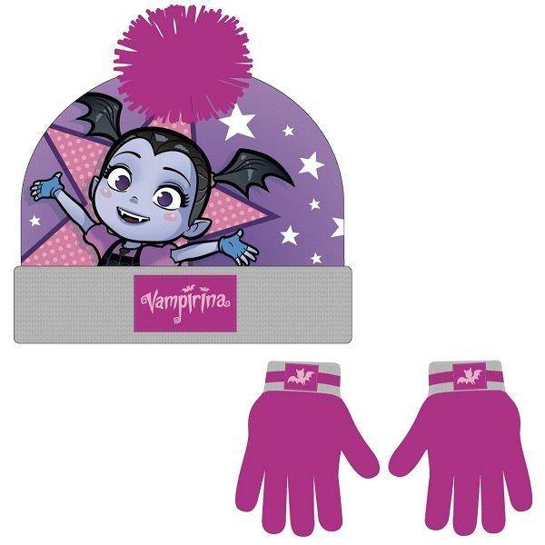 Vampirina pomponos sapka szett kesztyűvel