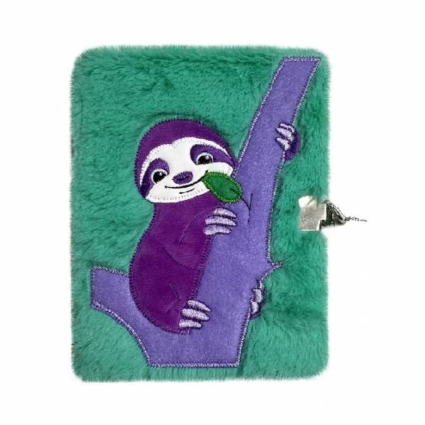 Lajhár szőrmés plüss napló