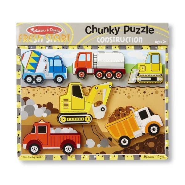 Melissa & Doug fa baby puzzle - munkagépek