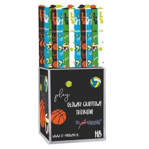 Háromszög HB grafit ceruza  - balls