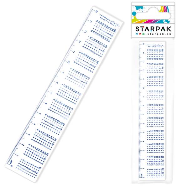 Starpak szorzótáblás vonalzó 15 cm