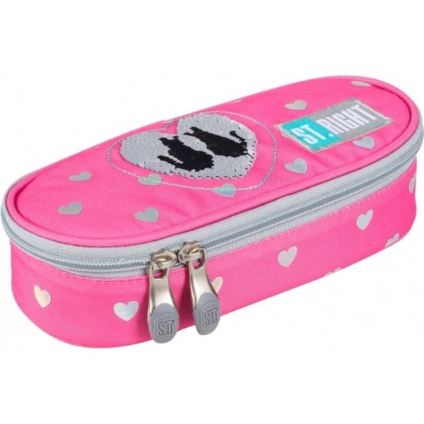 St. Right cicás ovális tolltartó flitteres