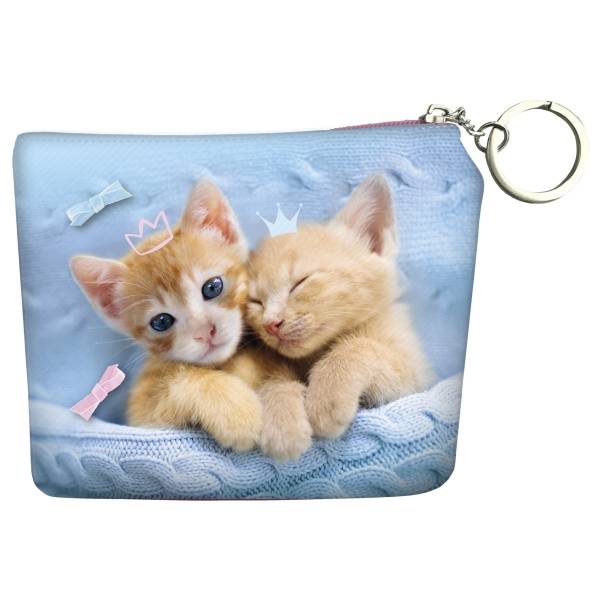 Cleo és Frank cicás pénztárca karikával