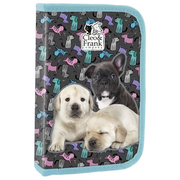 Cleo és Frank kutyás kihajtható tolltartó