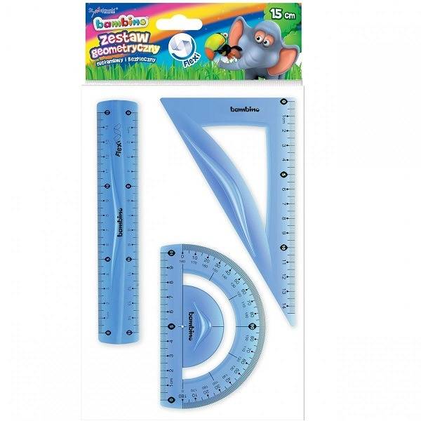 Bambino flexibilis vonalzó szett 15 cm - kék