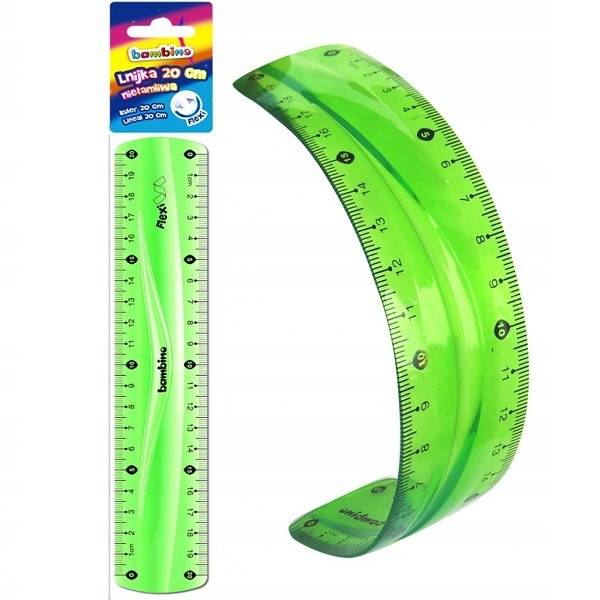 Bambino flexibilis vonalzó 20 cm - zöld
