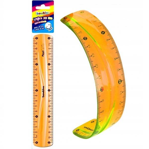 Bambino flexibilis vonalzó 20 cm - narancs