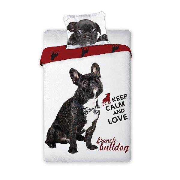 Kutyás ágyneműhuzat szett 140x200 cm - Buldog