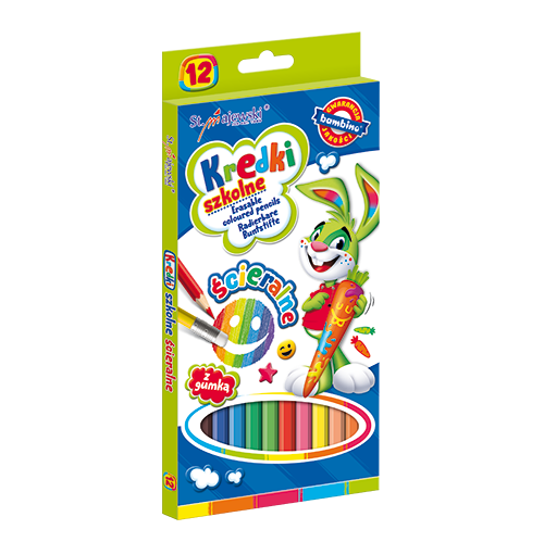 Bambino színes ceruza radírral 12 db-os