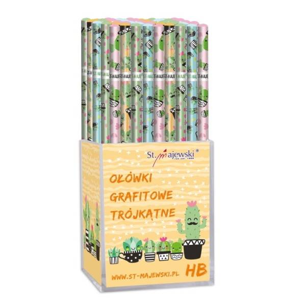 Háromszög grafit ceruza HB - Kaktusz