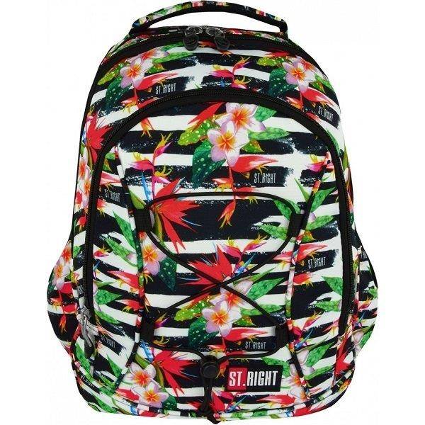 St. Right virágos iskolatáska hátizsák - Tropical Flowers
