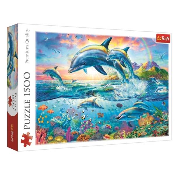 Trefl puzzle 1500 db-os - Delfinek családja