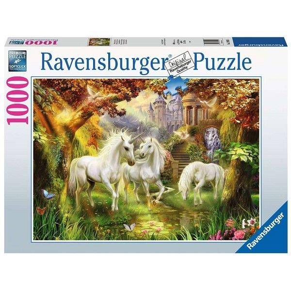Unikornisos puzzle 1000 db-os Ravensburger - Unikornisok az erdőben