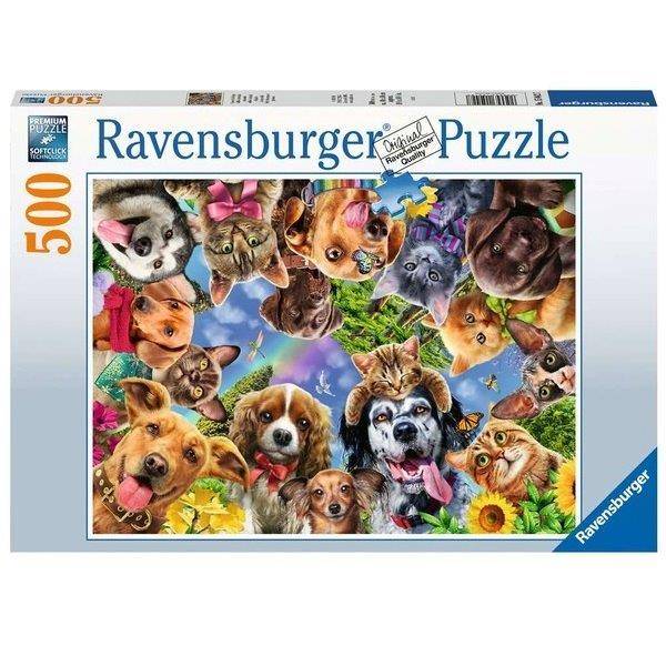 Ravensburger puzzle 500 db-os  - Állati szelfi