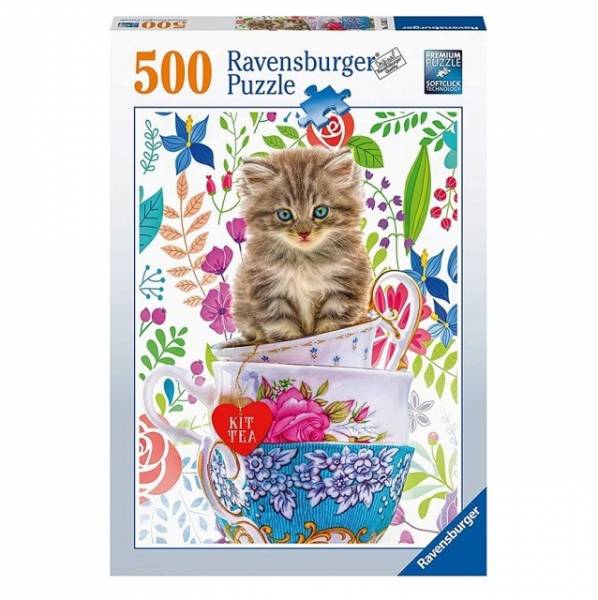 Ravensburger puzzle 500 db-os  - Kiscica csészében