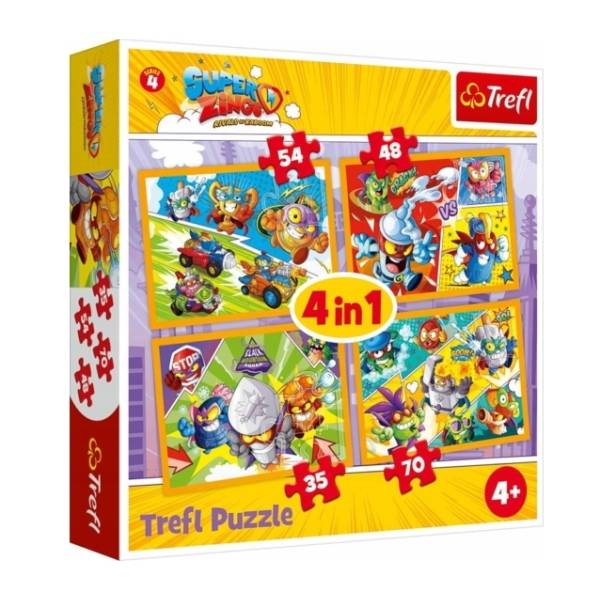 Trefl puzzle 4 az 1 -ben - Super Zings