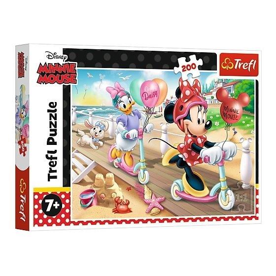 Minnie puzzle 200 db-os Trefl - Minnie és Daisy a tengerparton