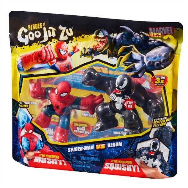 Goo Jit Zu Marvel Nyújtható akciófigurák - Spiderman és Venom