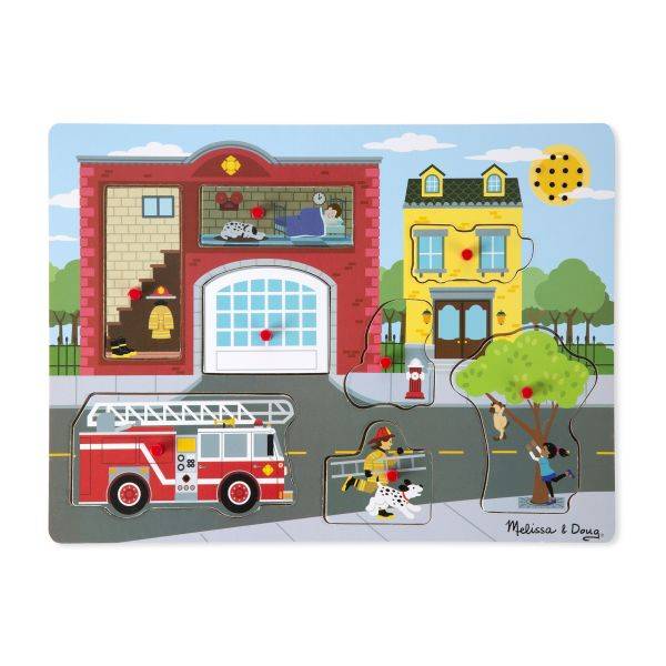 Melissa and Doug Hangos puzzle tűzoltóállomás