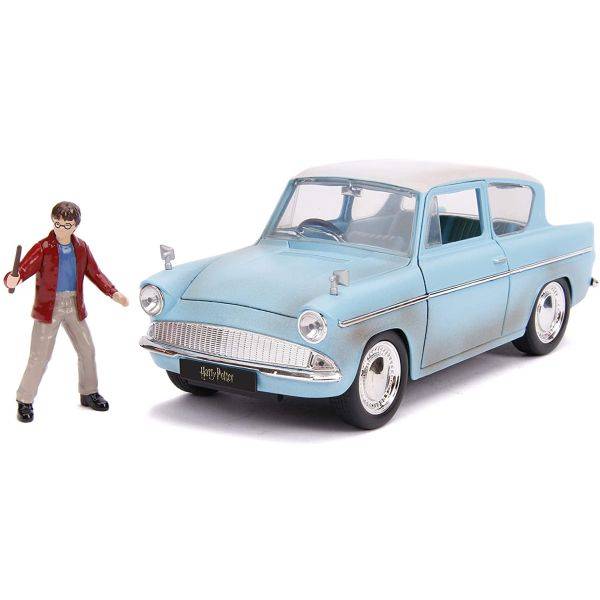 Harry Potter fém kisautó figurával Ford Anglia