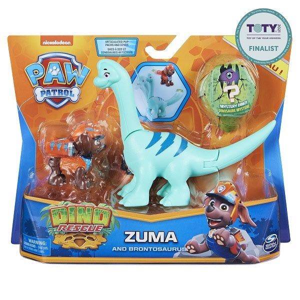 Mancs őrjárat Dino Rescue - Zuma figura dinoszaurusszal   