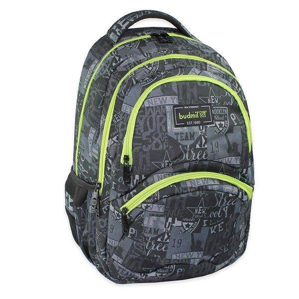 Budmil ergonomikus iskolatáska hátizsák - Street Zöld-fekete