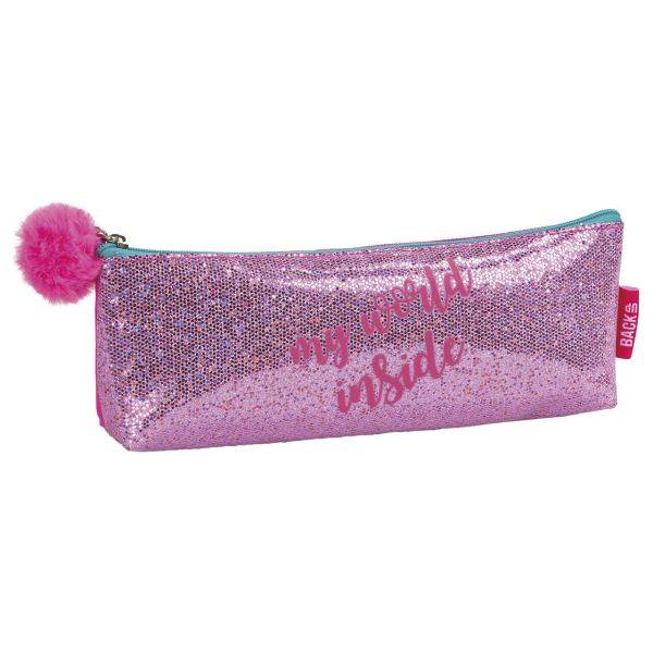 BackUp flitteres tolltartó, neszesszer pomponos