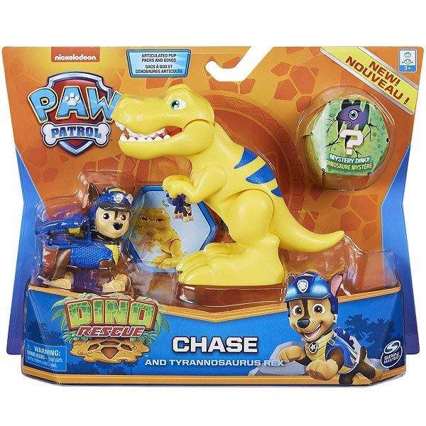 Mancs őrjárat Dino Rescue - Chase figura dinoszaurusszal 