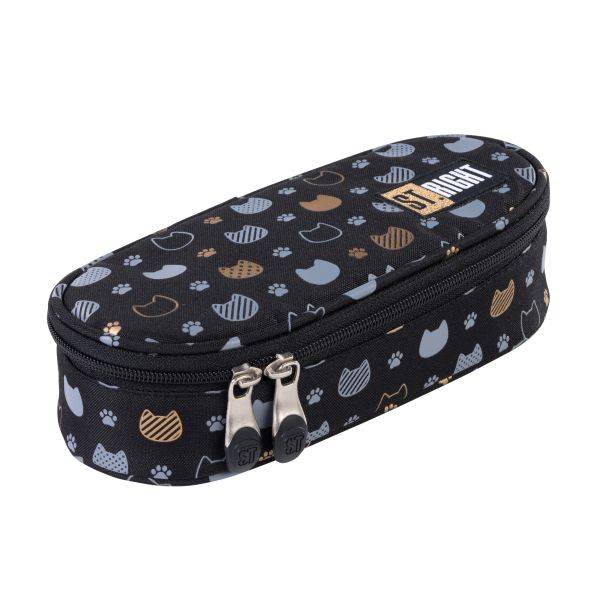 St. Right ovális cicás tolltartó – Golden Cats