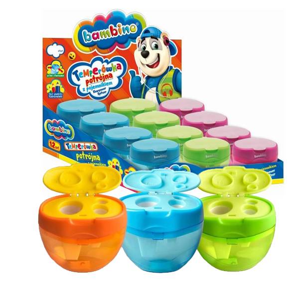 Bambino műanyag hegyező tartályos több színben