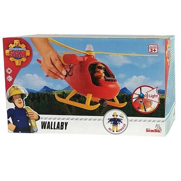Sam a tűzoltó Wallaby helikopter Sam figurával