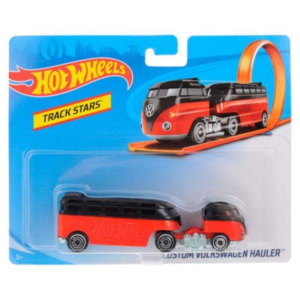 Hot Wheels Track Stars – Custom Volkswagen szállítóautó piros
