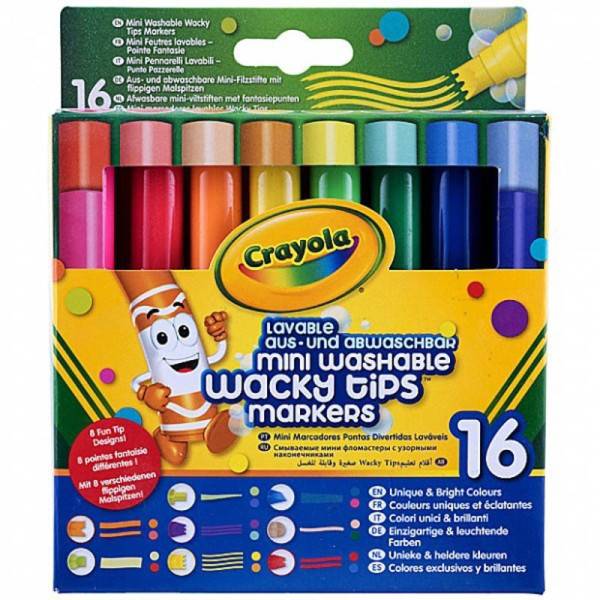 Crayola Kimosható, különleges hegyű filctoll készlet - 16 darabos