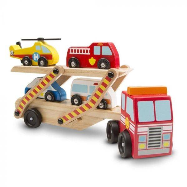 Melissa & Doug fa járművek – Vészhelyzet járműszállító